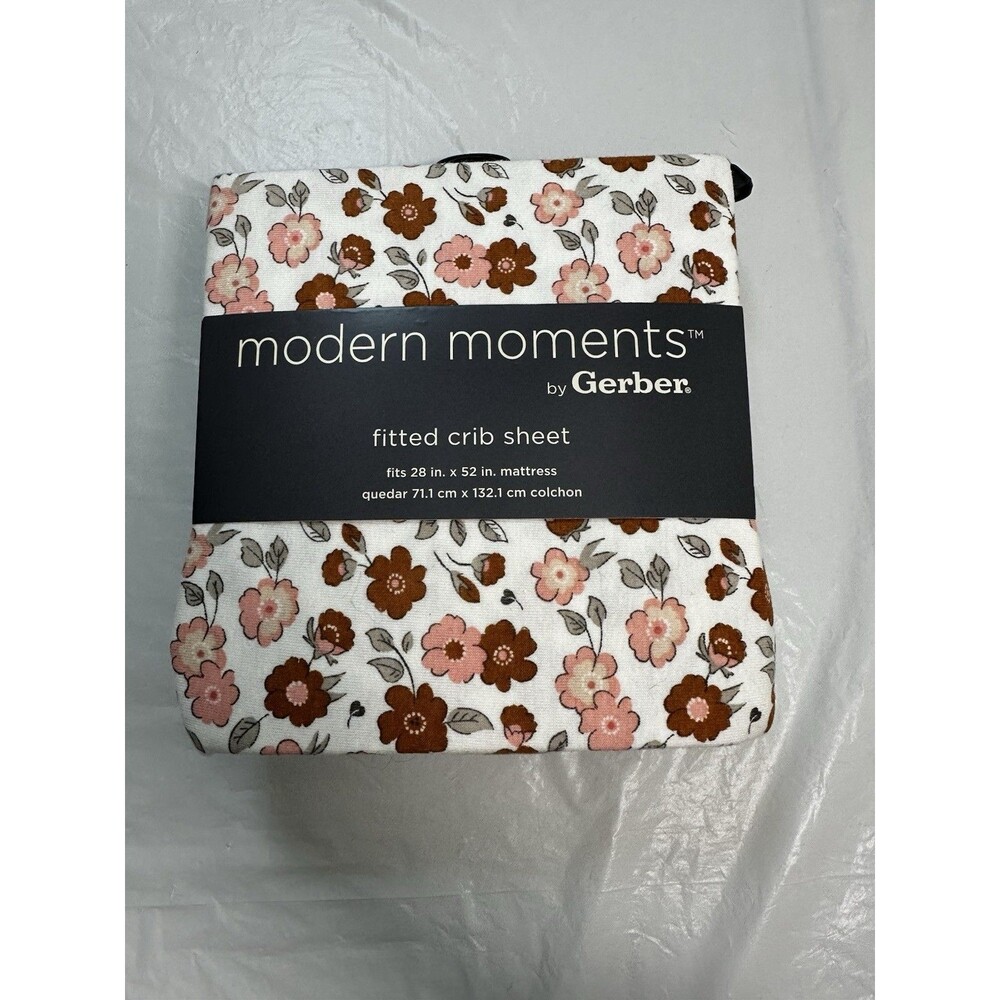Modern Moments by Gerber Baby & Toddler Girl Ultra Soft Fitted Crib Sheet28x52in